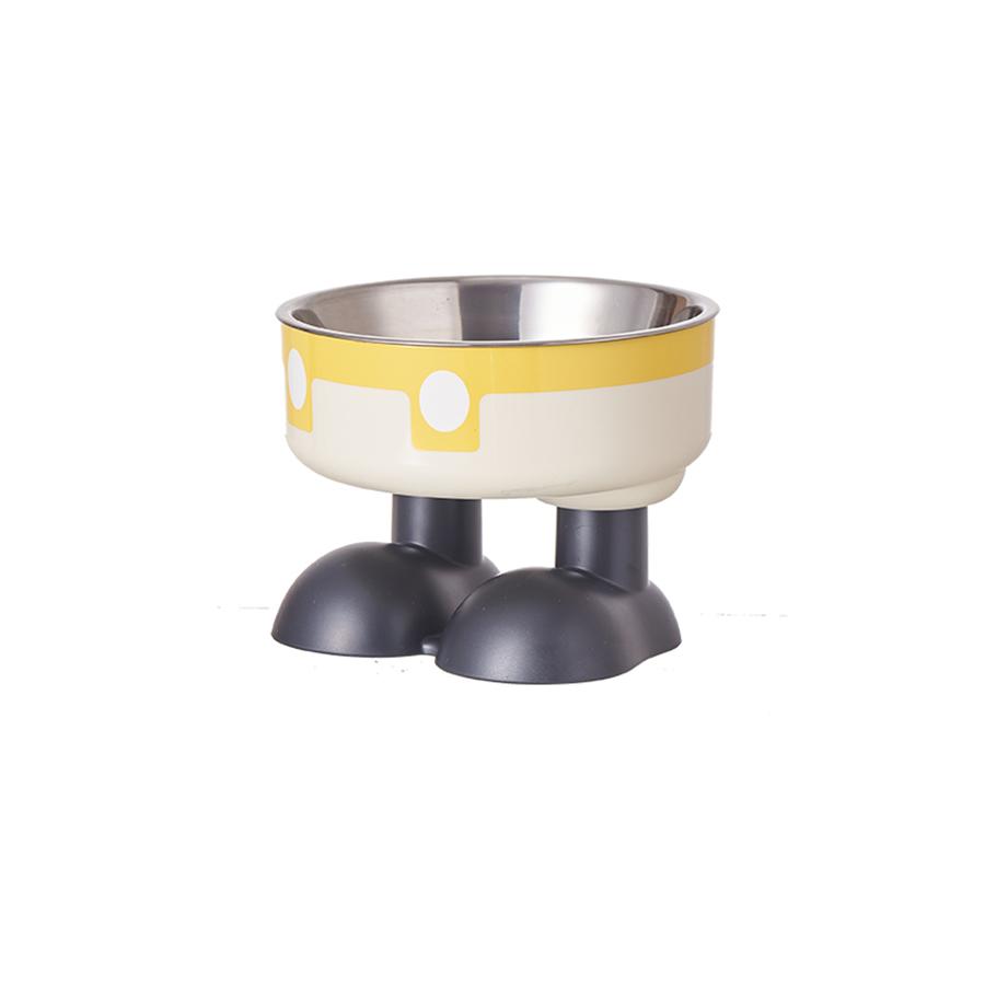 Pet stainless steel bowl anti slip large capacity dog bowl cat high footed bowl neck protection pet bowl anti knock cat bowl