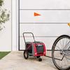 VidaXL Pet Bike Trailer Red and Black 93887