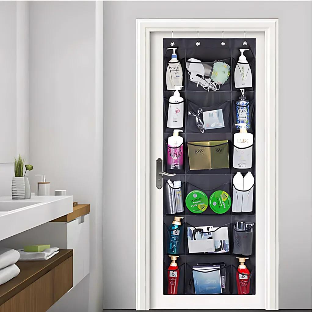 1x 24-секционный настенный органайзер для обуви, органайзер за дверью, нетканый органайзер для шляп и обуви, органайзер для ванной комнаты