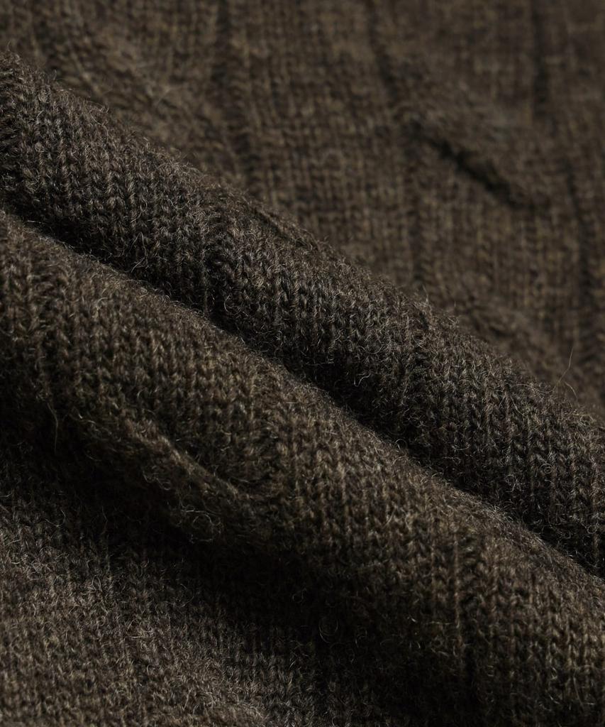 Шерстяной свитер с косами BROOKS BROTHERS (коричневый) (Bbwrmbf401)
