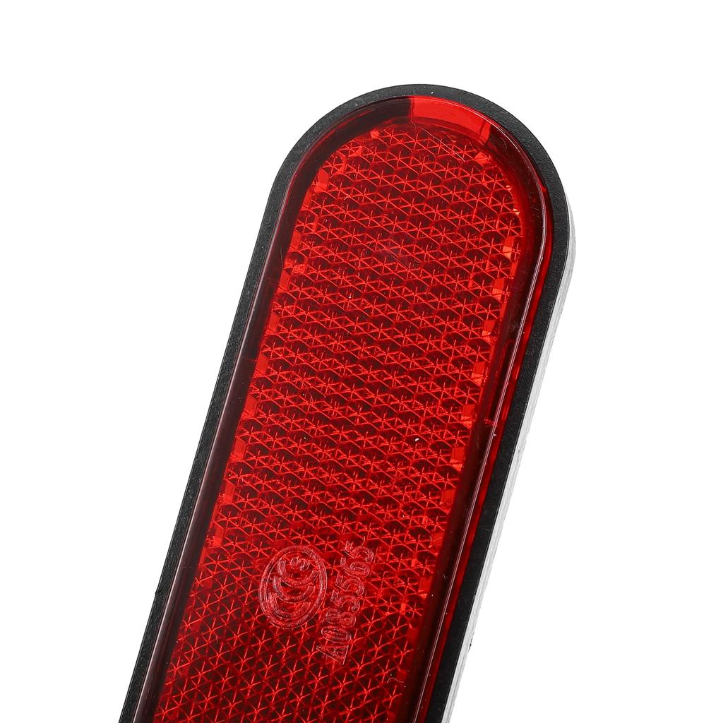 uxcell 2pcs Front Lower Fork Reflector Sticker Rear Saddlebag Side Visibility Reflector Stripe Kit Universal Oval Red