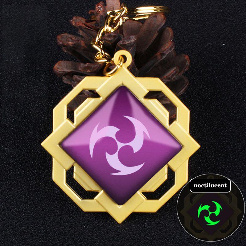 Глаз Бога Светящийся Игровой Периферийный Гань Юй Гравированный Прозрачный Брелок Оригинальный Бог