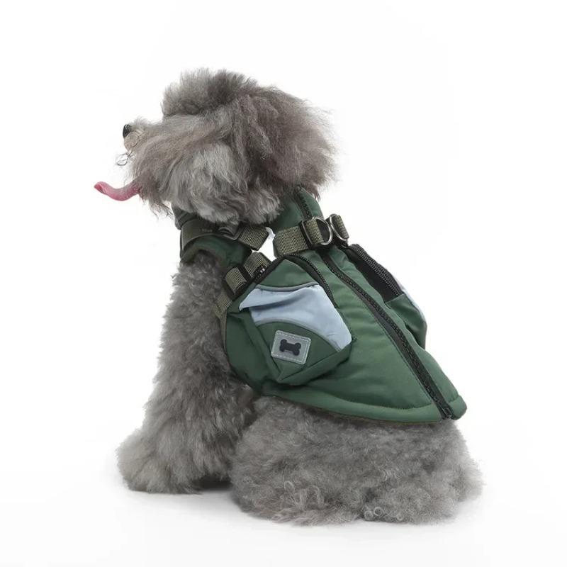Dog Coat Winter Pet Warm Jacket Waterproof Dog Clothes Harness Labrador Chihuahua French Bulldog Small Medium Large Dog Costume