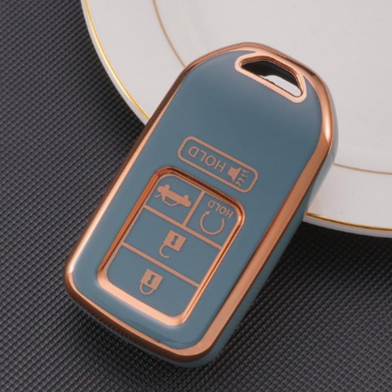 Чехол для ключей из ТПУ с 45 кнопками, чехол-брелок, держатель для Honda Civic Accord Cr-v Pilot Crv 2015 2016 2017 2018 2019 2020 2021, аксессуары