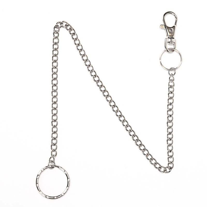 Кошелек 38 см, кольцо на ремне, зажим на цепочке, брюки в стиле панк, хипстерский джинсовый брелок для ключей