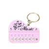 Working Finger Piano Electronic Organ Pendant Luminous Piano Keyring Interactive Keychain  Women