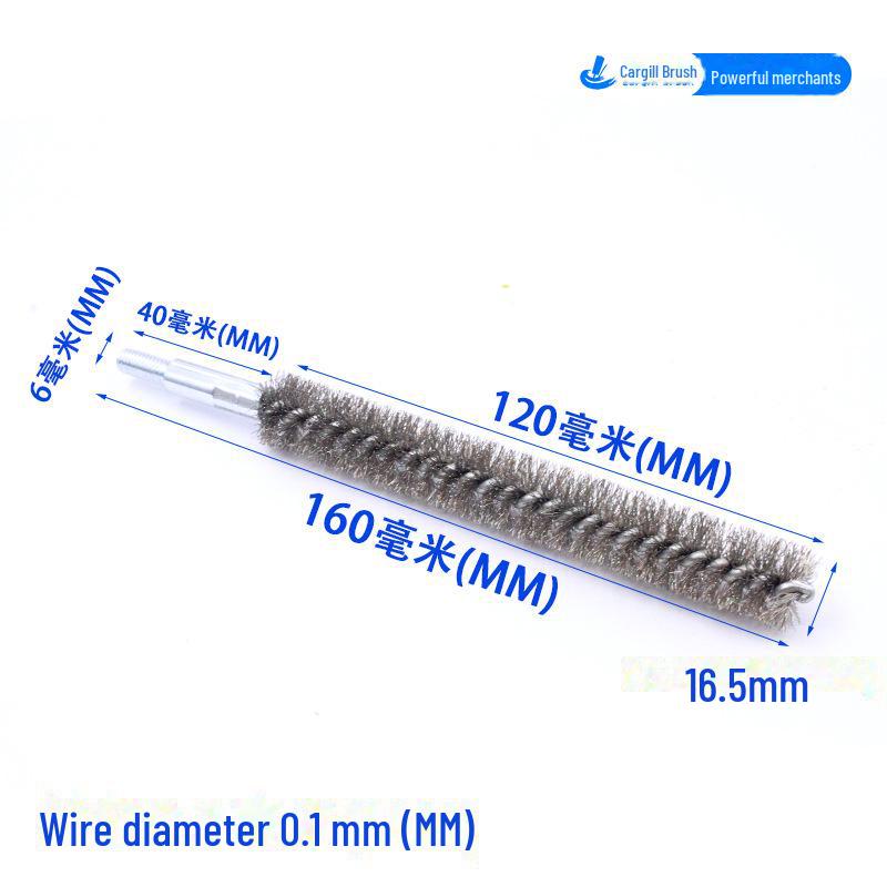 Щетка для труб из нержавеющей стали M6 для глубокой очистки отверстий и удаления ржавчины, сталь 304