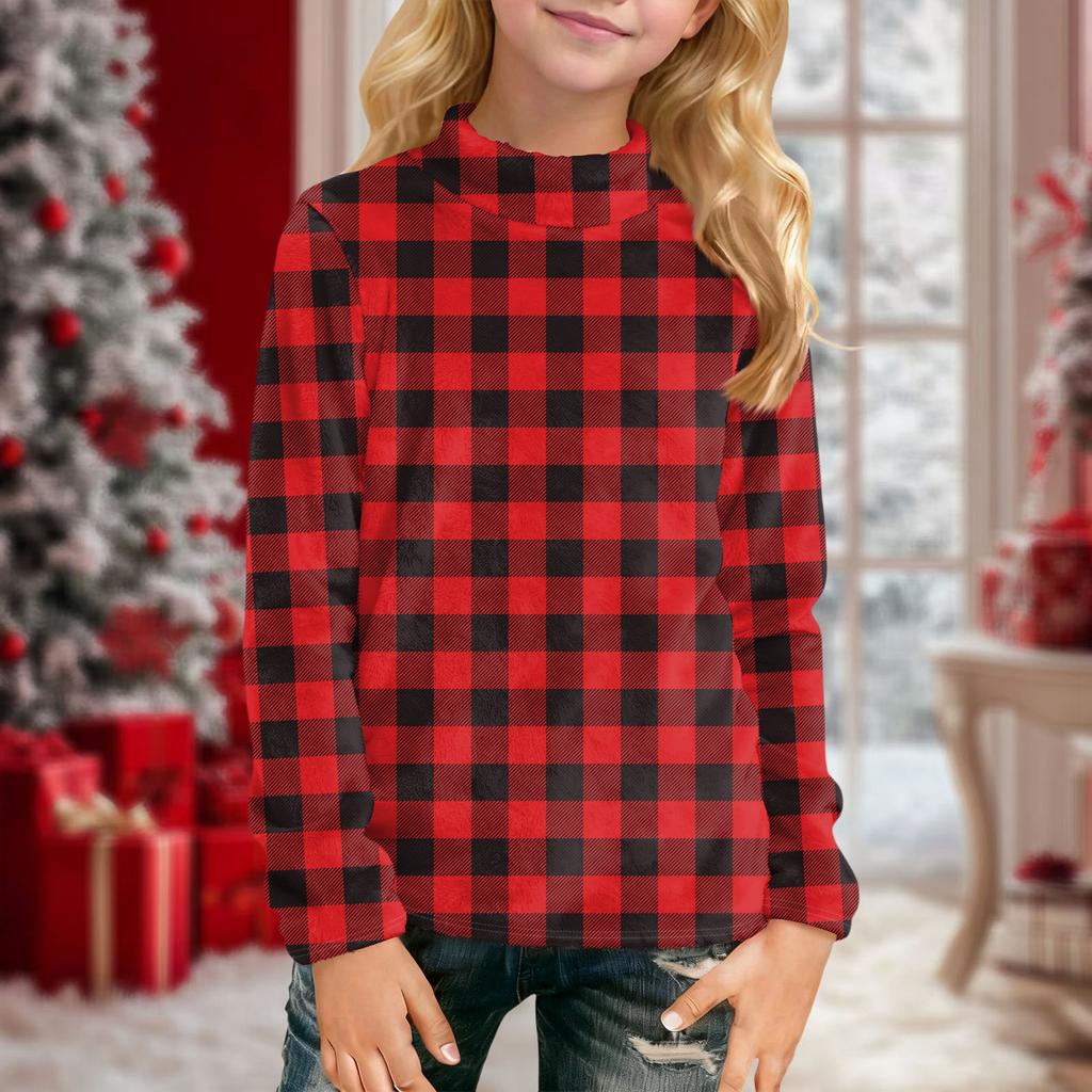 Children's Daily Casual Long-sleeved Printed Tops T-shirt