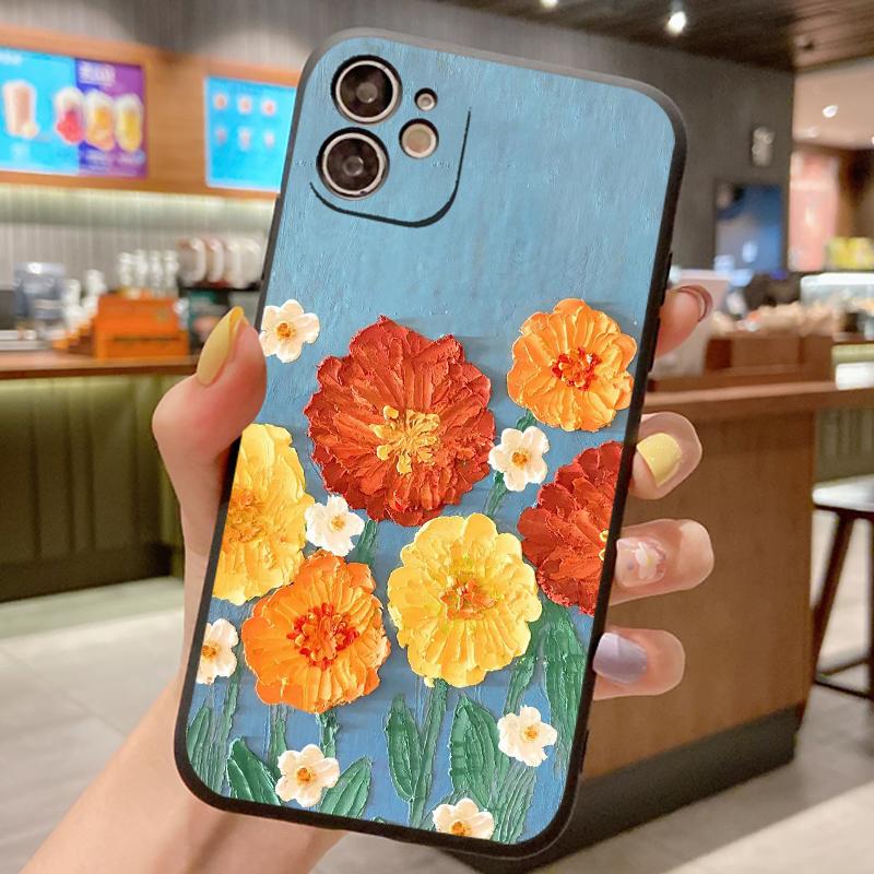 Чехол для телефона с узором для Samsung Galaxy A71 A51 A31 A11 A70 A50 A50S A30S A01 A21S A10 A20 A30 Цветочный чехол-накладка из ТПУ силикона