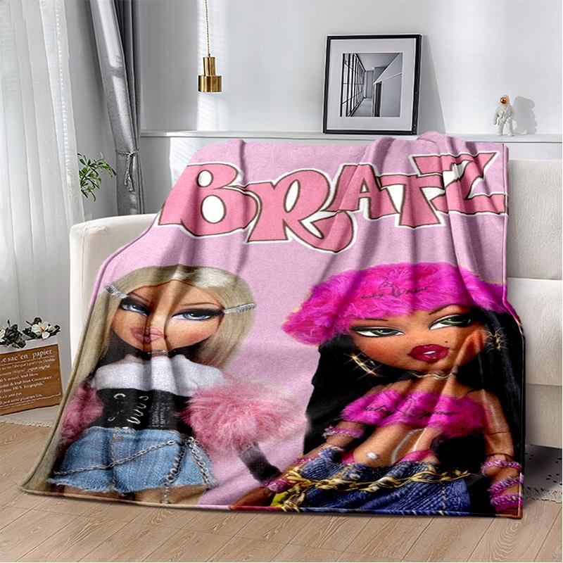 Одеяло для девочек с 3D принтом Bratz, мягкое фланелевое одеяло для дома, спальни, кровати, дивана, пикника, офиса, походного чехла, детский подарок