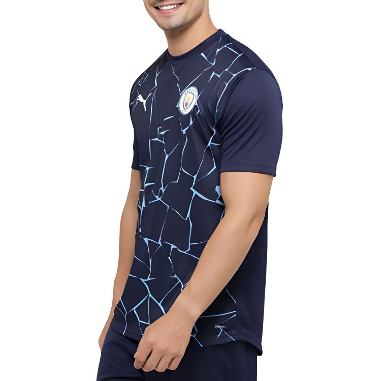 Puma Футболка с коротким рукавом футбольного клуба Manchester City, мужская, синяя 758030-07