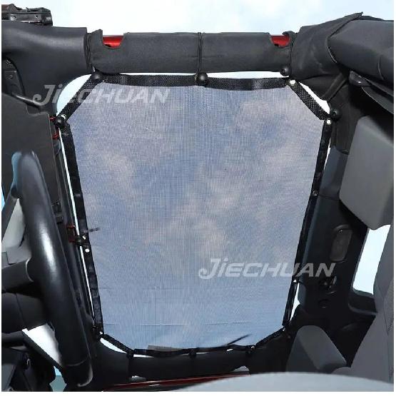 JIECHUAN Car Top Roof Sunshade Cover Front Door Heat insulation Net Mesh Fit For Jeep Wrangler JK 2007-2017,Exterior Accessories