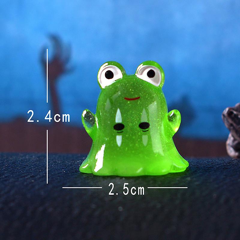 Luminous Rabbit Dragon Ornament Cartoon Frog Pig Figurine Ghost Doll Micro Landscape Christmas Decor Dollhouse Miniature Toy