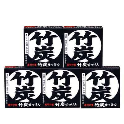 Toratake no Sato Bamboo Charcoal Soap Set of Made in No Очищающее средство для лица Очищающее средство для чувствительной сухой кожи лица Стареющее тело (100г) 5, Япония, Мыло,