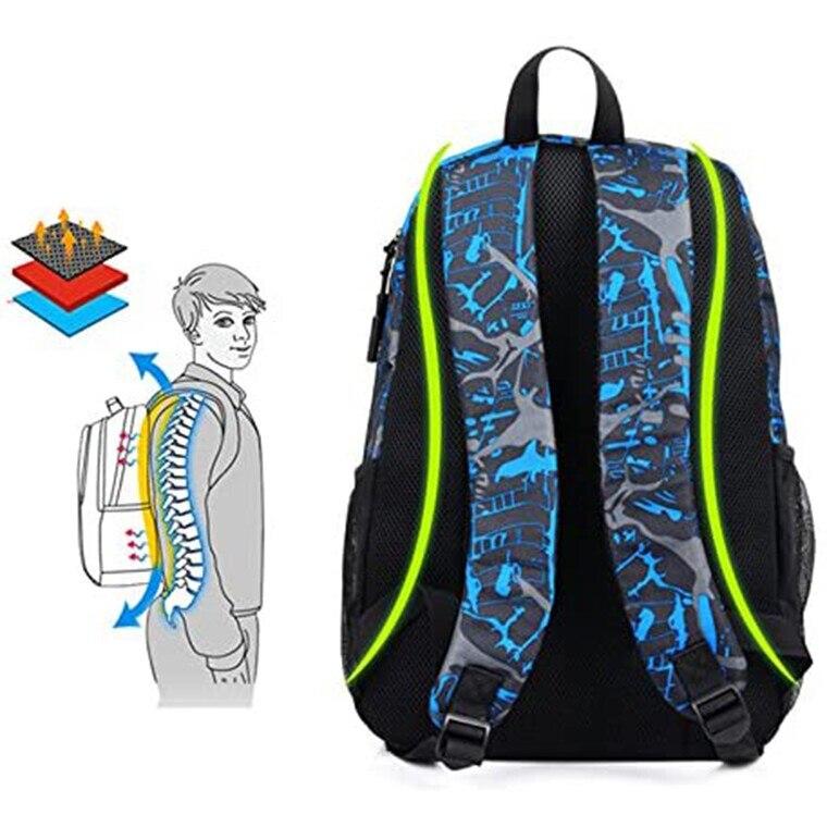 Multicolor Backpack Set with Pencil Case & Handbag, Large Capacity School Backpack for Students, Travel, Work