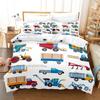 Комплект постельного белья с 3D-треком, мультяшный инженерный автомобиль, пуховый пододеяльник с принтом, 2/3 шт. DE135 * 200, полноразмерное украшение для детской комнаты