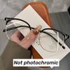 Fashion Women's Photochromic Sunglasses Retro Near Sight Myopia Eyewear Unisex Vintage Round Frame Blue Light Blocking Glasses