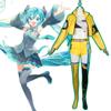 Miku Anime Hatsune Cosplay 17th Anniversary Yellow Costume Party Fancy Dress Set