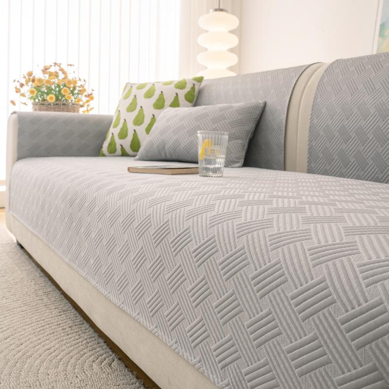 Summer Cool Cushion Sofa Cushion Mat Summer Cool Feeling Ice Silk Non-Slip Seat Cushion Sofa Cover All-Inclusive Universal Cover Cloth
