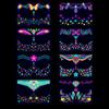 Waterproof Decorations Stickers Fluorescent Glowing Tattoos Face Stickers  Nightclub