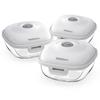 Webber+ Vacuum Containers 3x 0.7L For Food BPA Free For Refrigerator Microwave