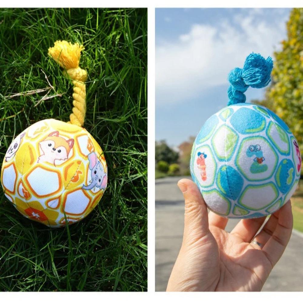 С Веревочным Узлом Игрушка для Собаки Мяч Интерактивный Колокольчик Собачий Диск Мяч Питомец Плюшевая Звуковая Игрушка Решает Скуку