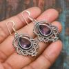 Amethyst Gemstone Handmade 925 Sterling Silver Jewelry Earring for Thanksgiving