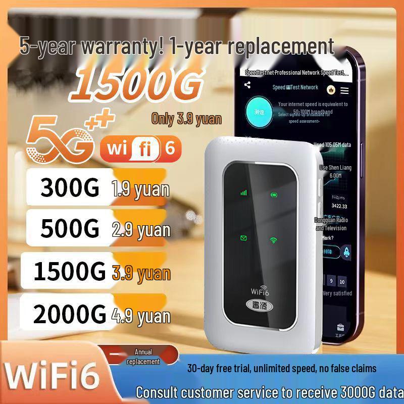 Portable Mobile Wi-Fi Router for Home, Rentals, Construction Sites, Dorms, and Outdoor Events