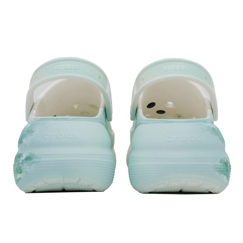 Crocs Crush Clog Nine Bureau Manufacturing Anne Forest Decorative Buckle Comfort Beach Hole Shoes Unisex Same Green and White