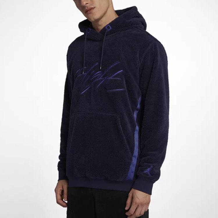Men's Air Jordan Flight Fleece Stay Warm Contrasting Colors Sports Blue AH6251-416