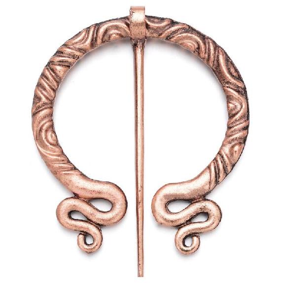 2025 Fashion Vintage Brooch Viking Bronze Hollow Belt Buckle Spiral Brooch Cloak Pin Clasp Brooches Retro Medieval Norse Jewelry