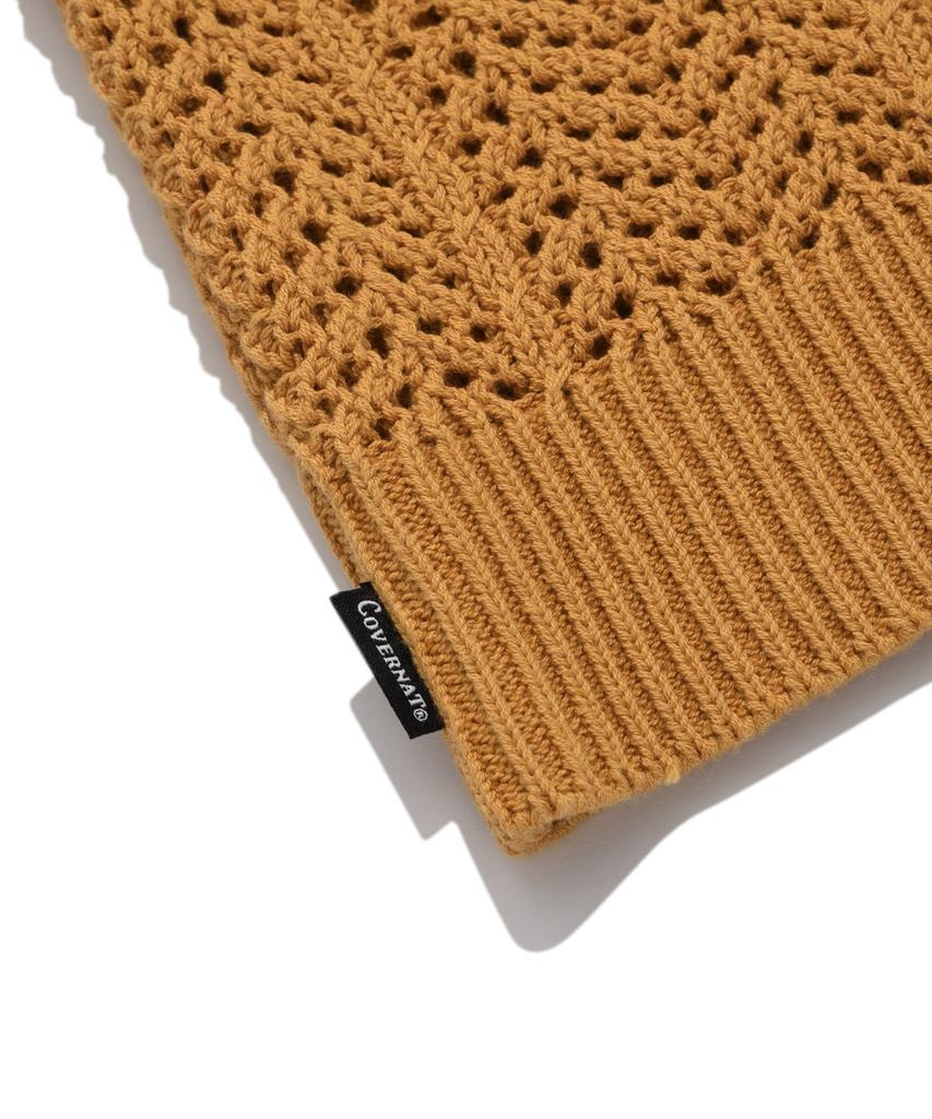 COVERNAT Cable Round Half Knit Orange