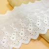 1Y(91CM) Flower Hollow 14CM Wide Cotton Cloth Lace Trim Fabric Clothes Accessories Cuffs Skirt Hem