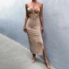Элегантное облегающее сексуальное женское платье с открытой спиной и открытыми плечами, летние вечерние платья 2022 года, женский халат Femme Ladies