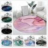 Marble Pattern Round Carpet Circle Children Crawling Play Mat Home Decor Large Size Area Rugs for Living Room Bedroom Bathroom