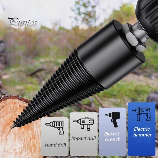 Easy Split Drill Bit Wood Splitter Rustproof Corrosion Resistant Widely Used Universal Wood Splitter Drill Bits with 3 Handles