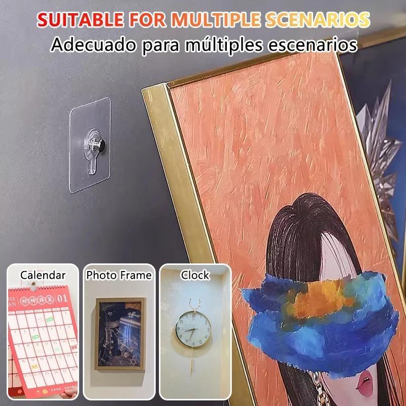 60 шт. самоклеящиеся настенные крючки для плакатов, фоторамок, часов, вешалки, без дырокола, крючки для кухни, ванной комнаты, органайзеры, держатели