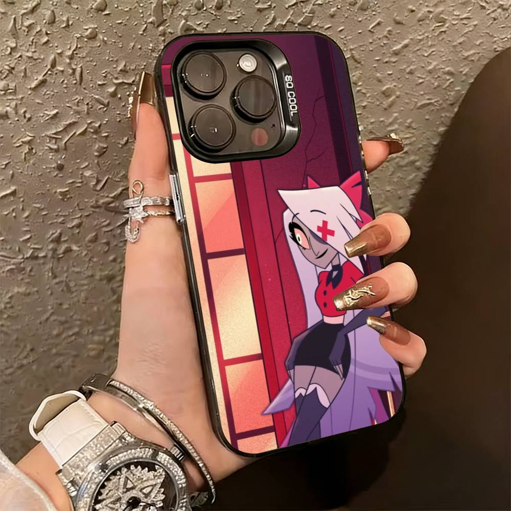 H-hazbin hotel V-veggie Чехол для телефона для iPhone 17,16,15,14,13,12,11 Plus,Pro Max,XS,Разноцветный Серебристый Черный Чехол