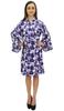 Bimba Women Cotton Poplin Short Floral Printed Wrap Bridesmaids Kimono