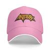 Кепки группы Anthrax для взрослых Модная кепка-дальнобойщик Кепка-тракер Рыболовная кепка Регулируемые полиэстеровые бейсболки Летние