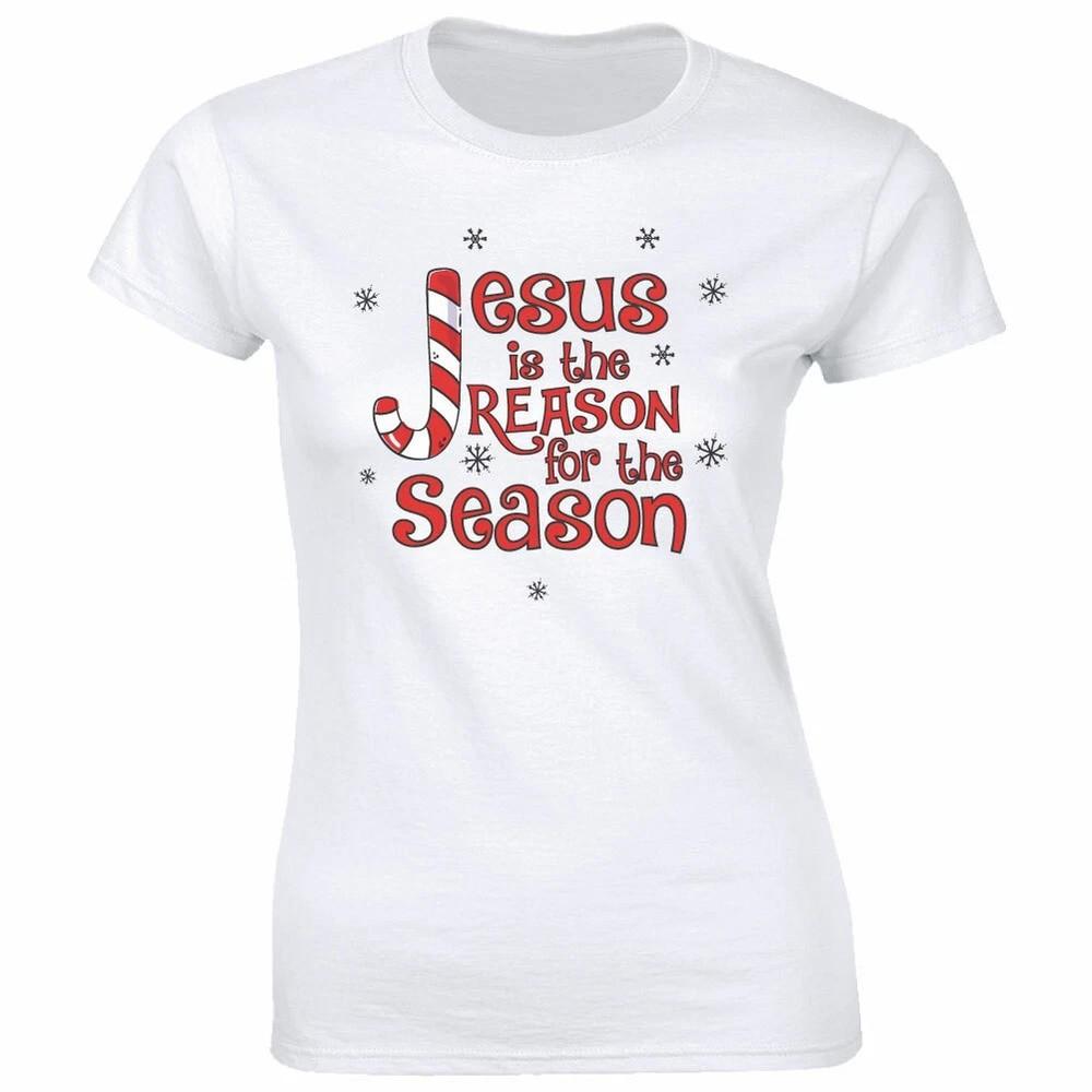 HOT Jesus Is The Reason For The Season TShirt for Women Christmas Holiday Tee Unisex T-Shirt