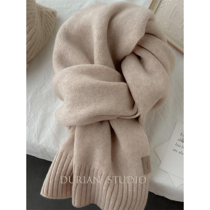 Шарфы из 100% чистой шерсти~ Избранная шерсть, утолщенные и увеличенные теплые вязаные шарфы, универсальные мужские и женские шарфы