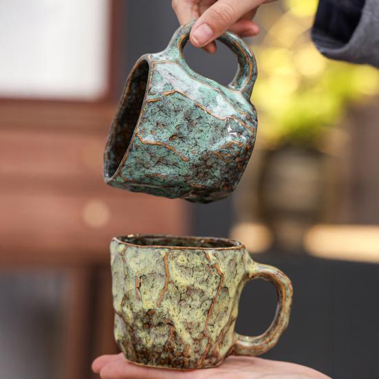 Керамическая кофейная кружка 270 мл Большая чайная чашка Новинка Минеральная форма Декоративный тамблер Уникальный домашний декор Подарок для любителей кофе