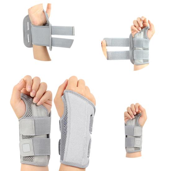 Wrist Brace Support with 2 Straps for Men Women Adjustable Wrist Splint Stabilizer for Tendinitis Arthritis Carpal Tunnel Pain Relief