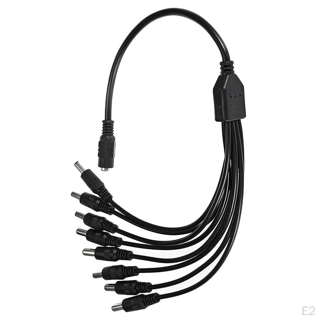 DC Power 1 Female To 8 Male Splitter Adatper Cable для светодиодных лент CCTV Camera