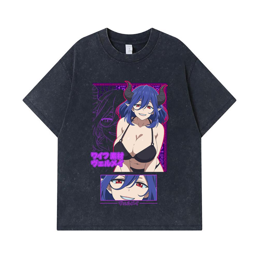 275 GSM Washed T-shirts 100% Cotton Vermeil in Gold V1 Vermeil Waifu Print Unisex Heavy Cotton T Shirt
