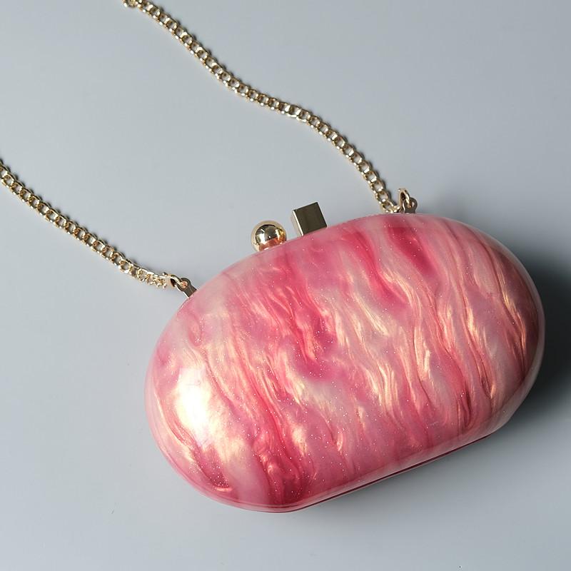 Новые модные сумки, модные женские сумки, красные блестки, акриловая роскошная круглая вечерняя сумка для выпускного вечера, женская повседневная милая сумка-клатч в коробке