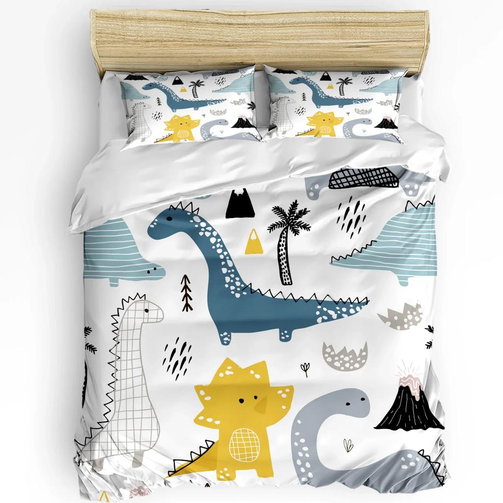 Cartoon Bee Cute Square Pattern Duvet Cover Bed Bedding Set Home Textile Quilt Cover Pillowcases Bedroom Bedding Set No Sheet