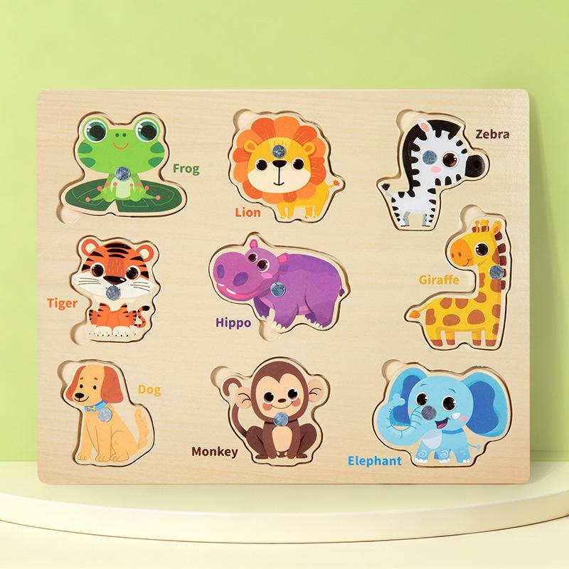 Montessori Wooden Educational Puzzle & Magnetic Fishing Toy for Babies