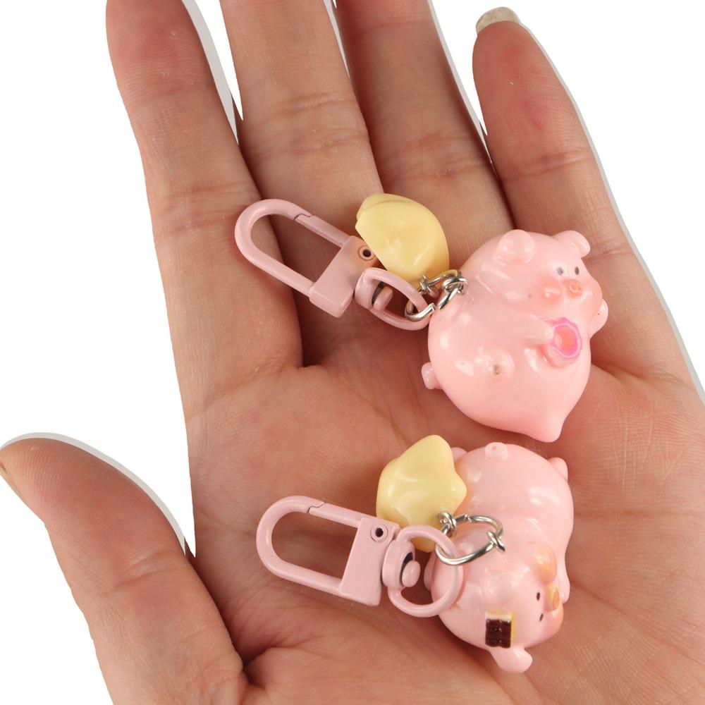 Charms Pink Pig Pendant Bag Pendant 3D Key Chain Sweet Cartoon Key Chain Decoration